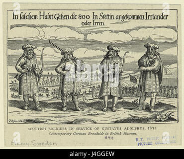Questa voce si riferisce ai soldati scozzesi che prestarono servizio sotto Gustavo Adolfo di Svezia all'inizio del XVII secolo, in particolare nella Guerra dei trent'anni. Foto Stock