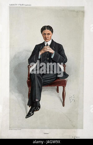 Una litografia colorata di Sir Herbert Atkinson Barker, prodotta dopo il lavoro di Elfo, che rappresenta un ritratto storico con significato medico o scientifico. Foto Stock