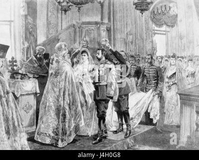 Sergei Alexandrovich e Elizaveta Fedorovna wedding (1884) 3 Foto Stock