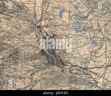 Mappa di tbilisi 1911 Foto Stock