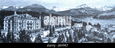 Schweizerhof Flims Panorama Foto Stock