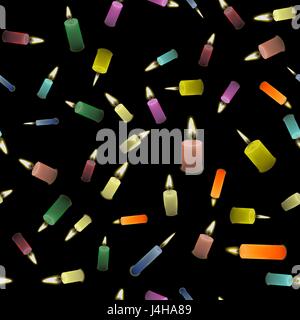 Masterizzazione colorate candele di cera modello senza giunture Illustrazione Vettoriale