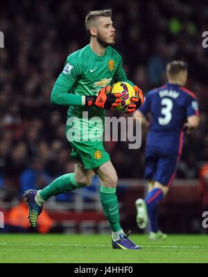 Il MANCHESTER UNITED PORTIERE D ARSENAL V MANCHESTER UNITED Emirates Stadium Londra Inghilterra 22 Novembre 2014 Foto Stock