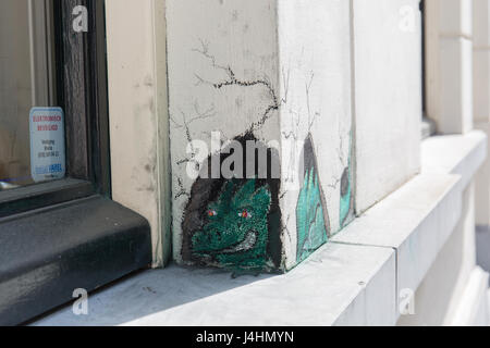 Piccolo murale in Waterstraat a Breda, Paesi Bassi Foto Stock