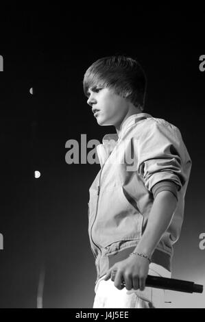 Justin Bieber suona al KIIS FM's Wango Tango 2010 allo STAPLES Center il 15 maggio 2010 a Los Angeles, California. Foto Stock