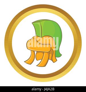 Antiquariato elmo romano icona vettore Illustrazione Vettoriale