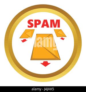 Buste di spam icona vettore Illustrazione Vettoriale