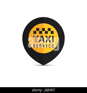 Taxi, logo della cabina, design. Punto Taxi icona grafica. Illustrazione Vettoriale Illustrazione Vettoriale