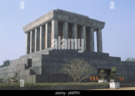 Il Vietnam, Hanoi, Ho-Chi-Minh mausoleo, visualizzare il sud-est asiatico, città, lungo Chu Tichît Ho Chi Minh, tempio, edificio, struttura, nel 1973 - 75, tomba, tomba, granito e marmo, cultura, luogo di interesse Foto Stock