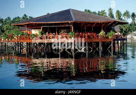 Borneo, Sabah, Mabul Sipadan Water Village Foto Stock