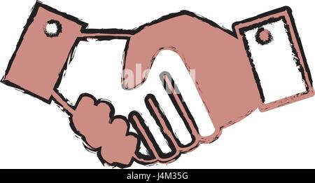 Azienda simbolo di handshake Illustrazione Vettoriale