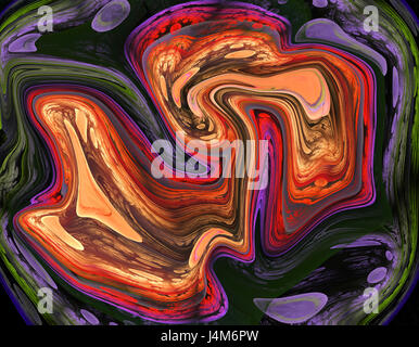 Colorato psichedelico sfondo liquefatto guarda come la pittura Foto Stock