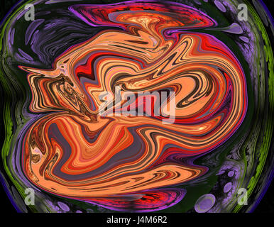 Colorato psichedelico sfondo liquefatto guarda come la pittura Foto Stock