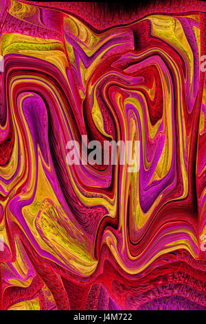 Colorato psichedelico sfondo liquefatto guarda come la pittura Foto Stock