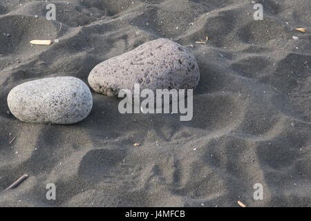 Un sacco di pietre di lava vulcanica sul monte Etna in Sicilia isola in Italia. Foto Stock