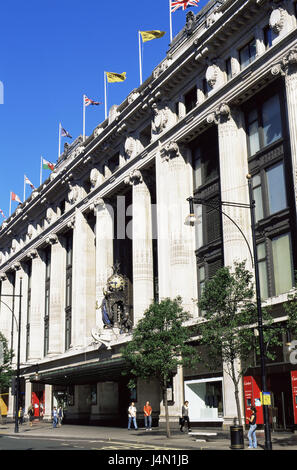 Gran Bretagna, Inghilterra, London, Oxford Street, Selfridges Dipartimento tendina, passante, capitale, edificio, shopping center, struttura, architettura, negozi, street, persona, pedonale, destinazione, turismo, Foto Stock