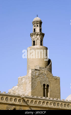 L'Egitto, al Cairo, Città Vecchia, Ibn Tulun moschea, minareto, Foto Stock