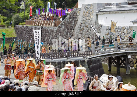 Giappone, Odawara, festival di castello, processione, spettatore, Foto Stock