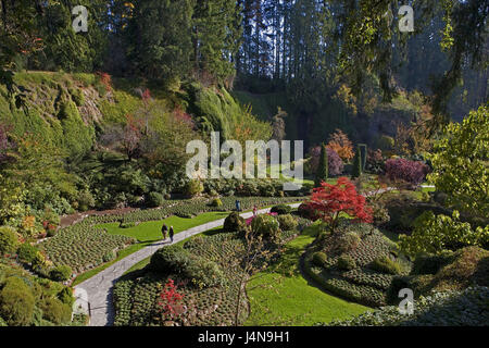 Canada, British Columbia, Vancouver Islanda, Victoria, giardino botanico, Nord America, Colombia britannica, destinazione, luogo di interesse, giardino, parco, parco, piante, persone, turisti, Foto Stock