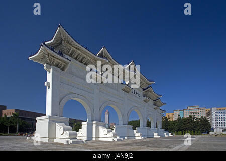 Taiwan, Taipeh, la National Taiwan Democracy-sala commemorativa, gate, Asia, Asia orientale, luogo di interesse, edificio, architettura, costruzione di obiettivo, esterno, deserte, Foto Stock