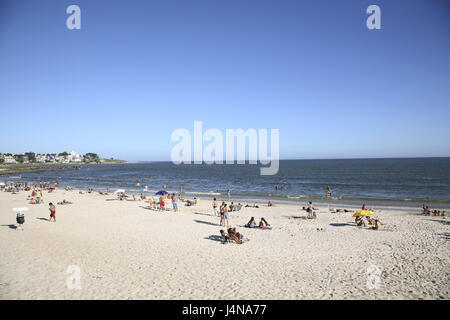 Sud America, Uruguay, Montevideo, Rio de la Playa de off Pocitos, spiaggia, Foto Stock