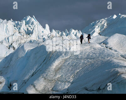 Alpinista, Matanuska glacier, Alaska, Stati Uniti, Foto Stock