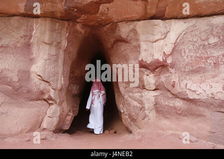 Il Medio oriente, Giordania, Wadi Rum, beduino, rock, fossa, Foto Stock