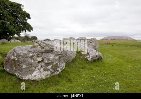 Irlanda, Connacht, nella contea di Sligo, Carrowmore, circoli di pietra, Foto Stock