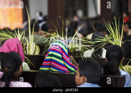 El Salvador, Panchimalco, Domenica delle Palme, persona, servizio, Foto Stock