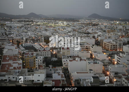 Spagna, Lanzarote, Arrecife, città panoramica, Foto Stock