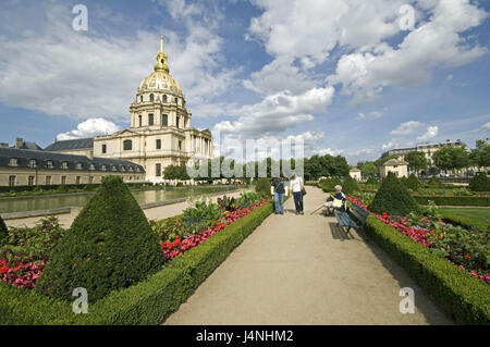 Francia, Parigi, invalida la cattedrale, park, turistico, Foto Stock