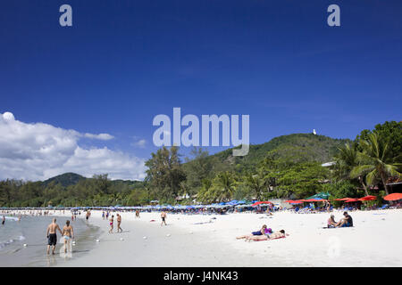 Thailandia Phuket Kata Noi Beach, bagnanti, Foto Stock