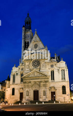 Francia, Parigi, Chiesa Saint-Etienne-du-Mont, crepuscolo, Foto Stock