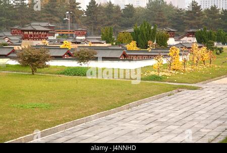 Il mini-città vecchia in daming Palace è stato il palazzo imperiale complesso della dinastia Tang, xian cina Foto Stock