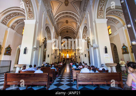 Interno della cattedrale di San Juan Bautista, Puerto Rico , STATI UNITI Foto Stock
