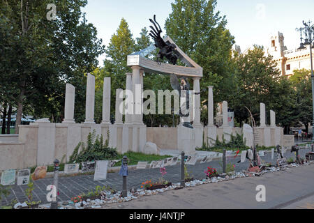 Il Memoriale per le vittime dell'invasione tedesca (o occupazione tedesca memorial) di Budapest, Ungheria. Foto Stock