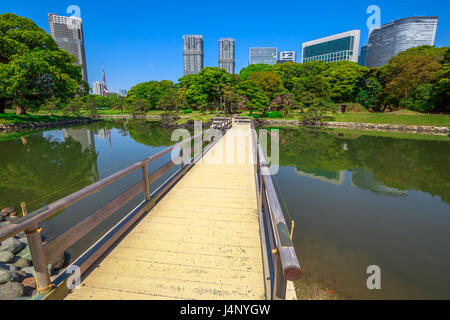 Giardini Hamarikyu a Tokyo Foto Stock