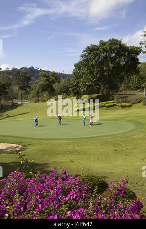 Thailandia Phuket, Blue Canyon campo da golf, il golfer, Foto Stock