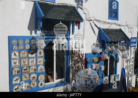 La Tunisia, Sidi Bou Said, Città Vecchia, souvenir shop, Foto Stock