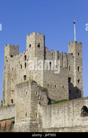 Gran Bretagna, Inghilterra, Kent, Rochester, Rochester Castle Foto Stock