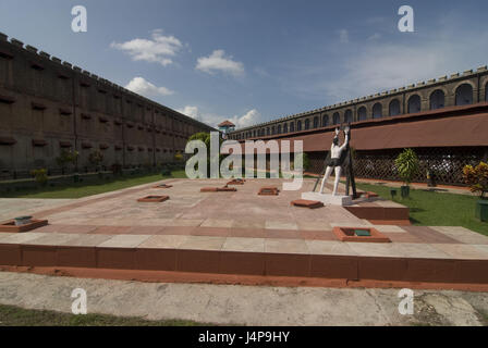 Il carcere, Port Blair, Andamanen, India, giardino, scultura, Foto Stock