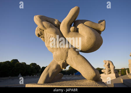 Norvegia, Oslo, Frognerpark, Viegland attachment, sculture, Foto Stock