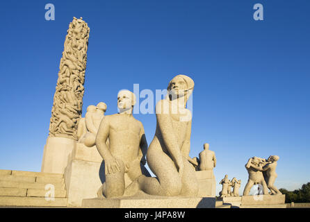 Norvegia, Oslo, Frognerpark, Viegland attachment, sculture, Foto Stock