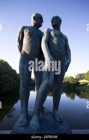 Norvegia, Oslo, Frognerpark, Viegland attachment, sculture, Foto Stock