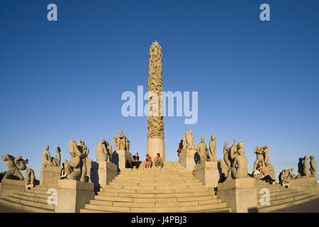 Norvegia, Oslo, Frognerpark, Viegland attachment, sculture, Foto Stock