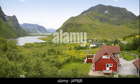 Norvegia Lofoten, Nusfjord, scenario, visualizzazione Foto Stock