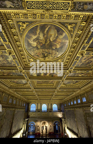 L'Italia, Toscana, Firenze, Palazzo Vecchio, Sala dei Cinquecento, nel 1495, Foto Stock