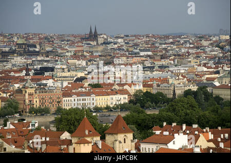 Repubblica ceca, Cechia, Praga, vista città, Foto Stock