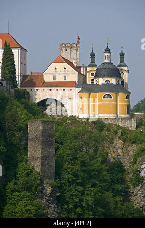 Repubblica ceca, Cechia, Südmähren, Vranov nad Dyjí, serratura, Foto Stock