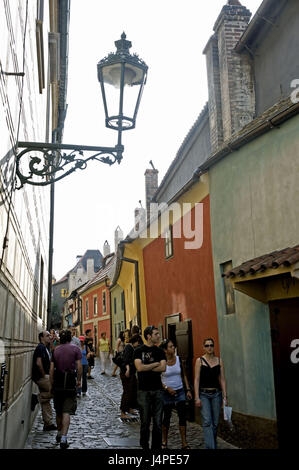 Repubblica ceca, Cechia, Praga, Hradschin, Vicolo Dorato, Foto Stock